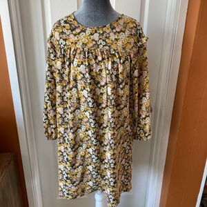 BCBGeneration Dress Women’s Size 6 Floral Round Neck Keyhole Lined Tunic